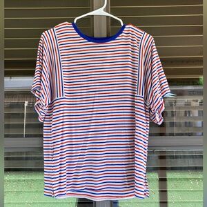 J Crew Striped Red and Blue T-Shirt